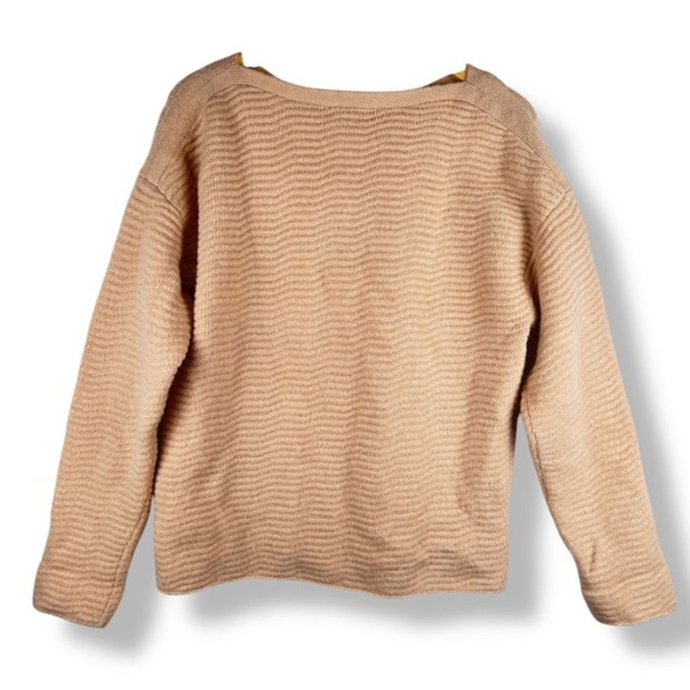 Reiss Thick Knit Sweater Womens Size Large Beige Designer Cozy Quiet Luxury - Picture 3 of 11